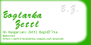 boglarka zettl business card